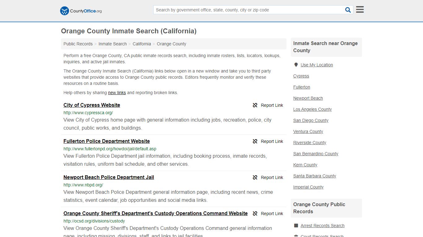 Inmate Search - Orange County, CA (Inmate Rosters & Locators)
